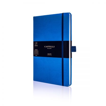 Aquarela Medium Ruled Notebook - Blue Sea